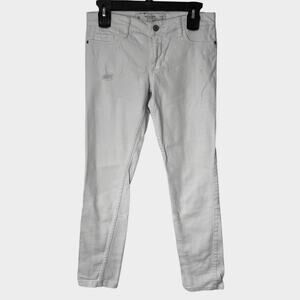 A+F Abercrombie & fitch vintage sz 2 white distressed skinny jeans W26 L29